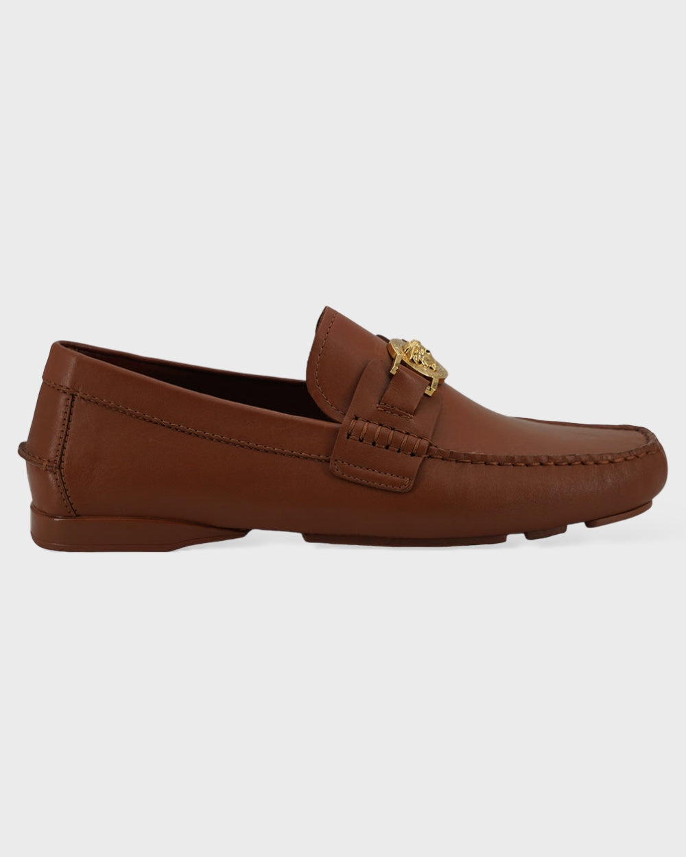 Versace Kalfsleren Loafers Bruin