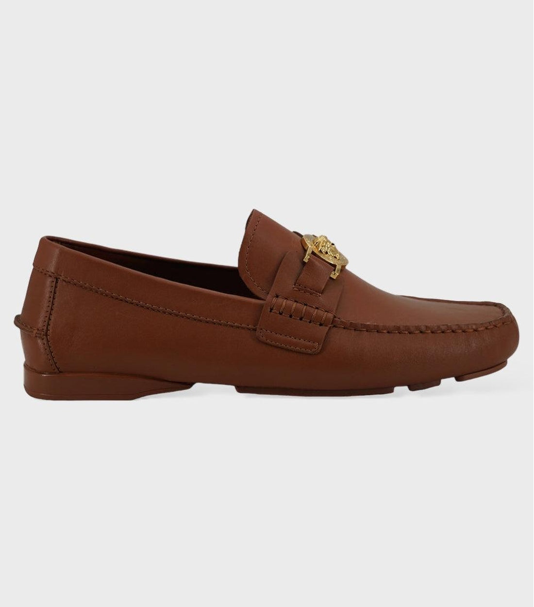 Versace Kalfsleren Loafers Bruin