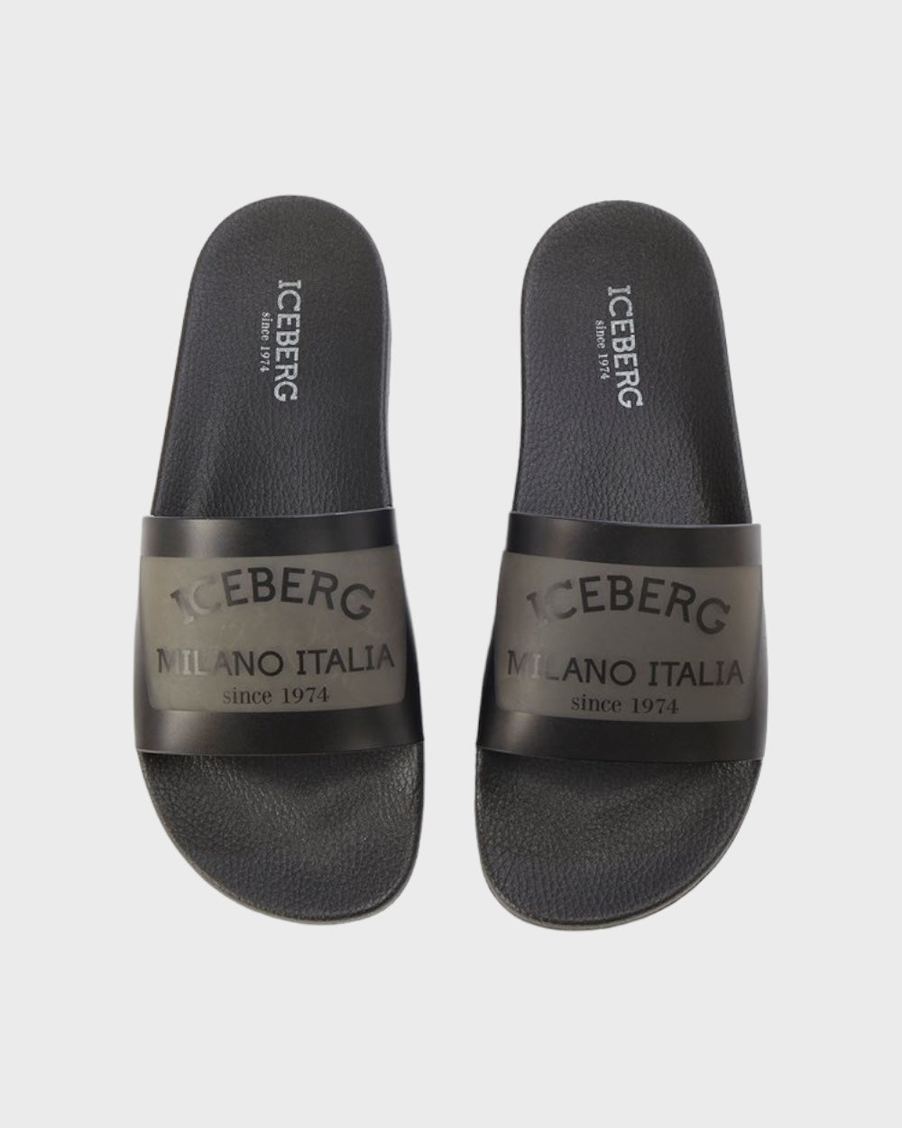 Iceberg Zwart Slippers Met Logo