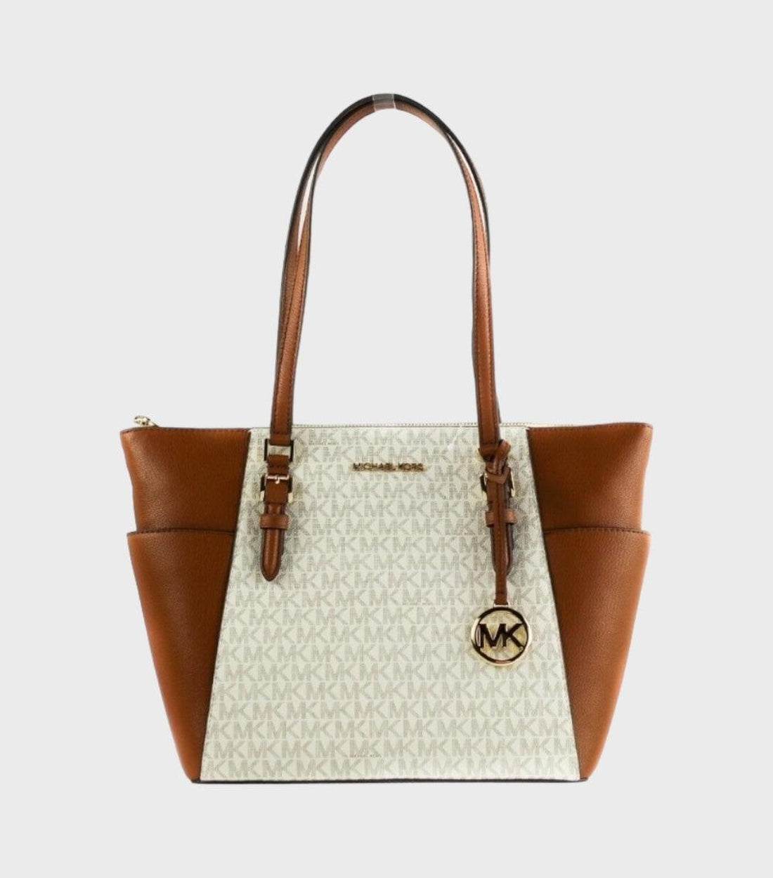 Michael Kors Charlotte Signature Bruin Handtas