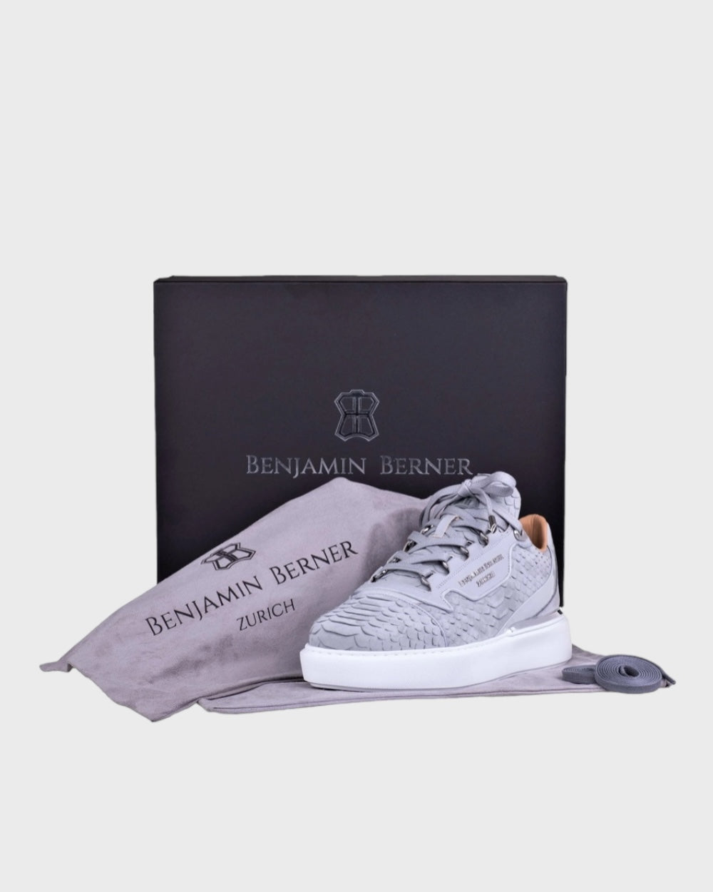 Benjamin Berner Raphael Low Top Python Grijs