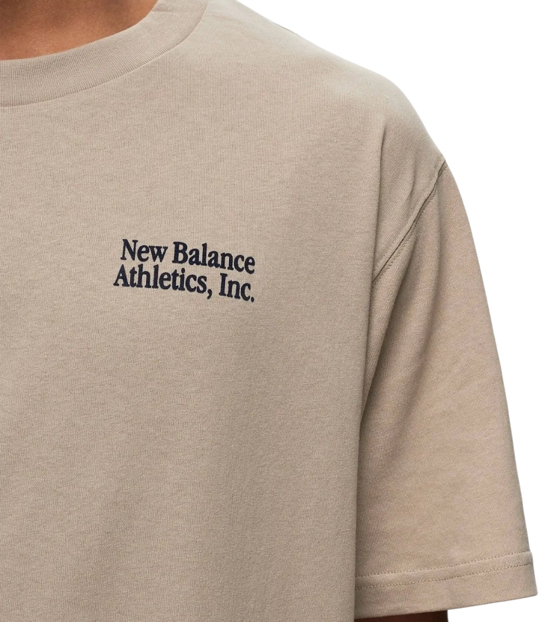 New Balance Beige Athletics Katoenen T-Shirt