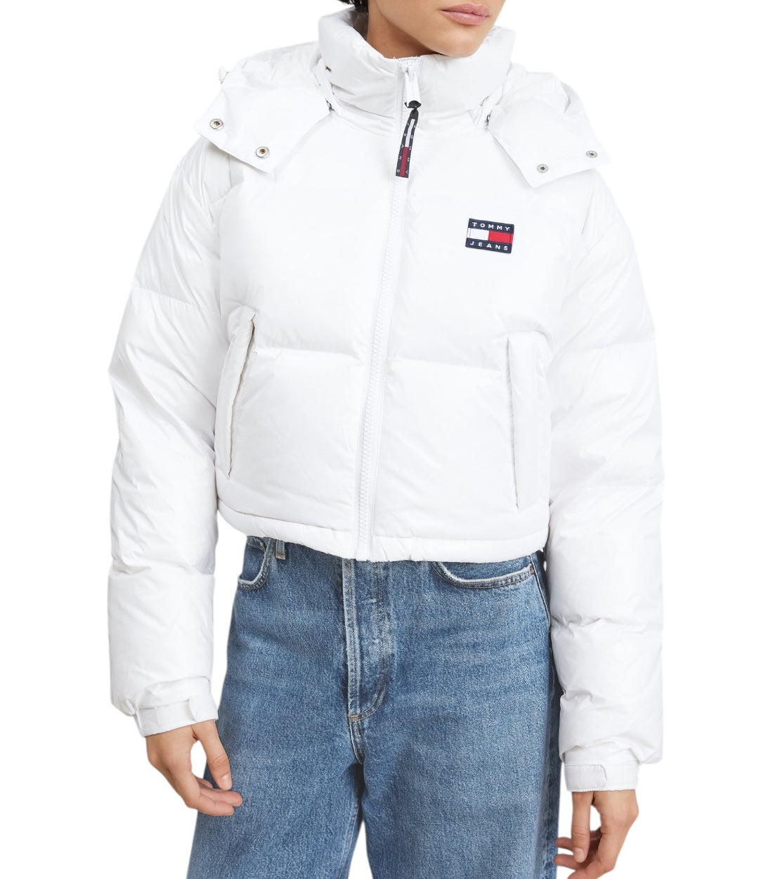 Tommy Hilfiger Wit Alaska Puffer Gewatteerde Jas