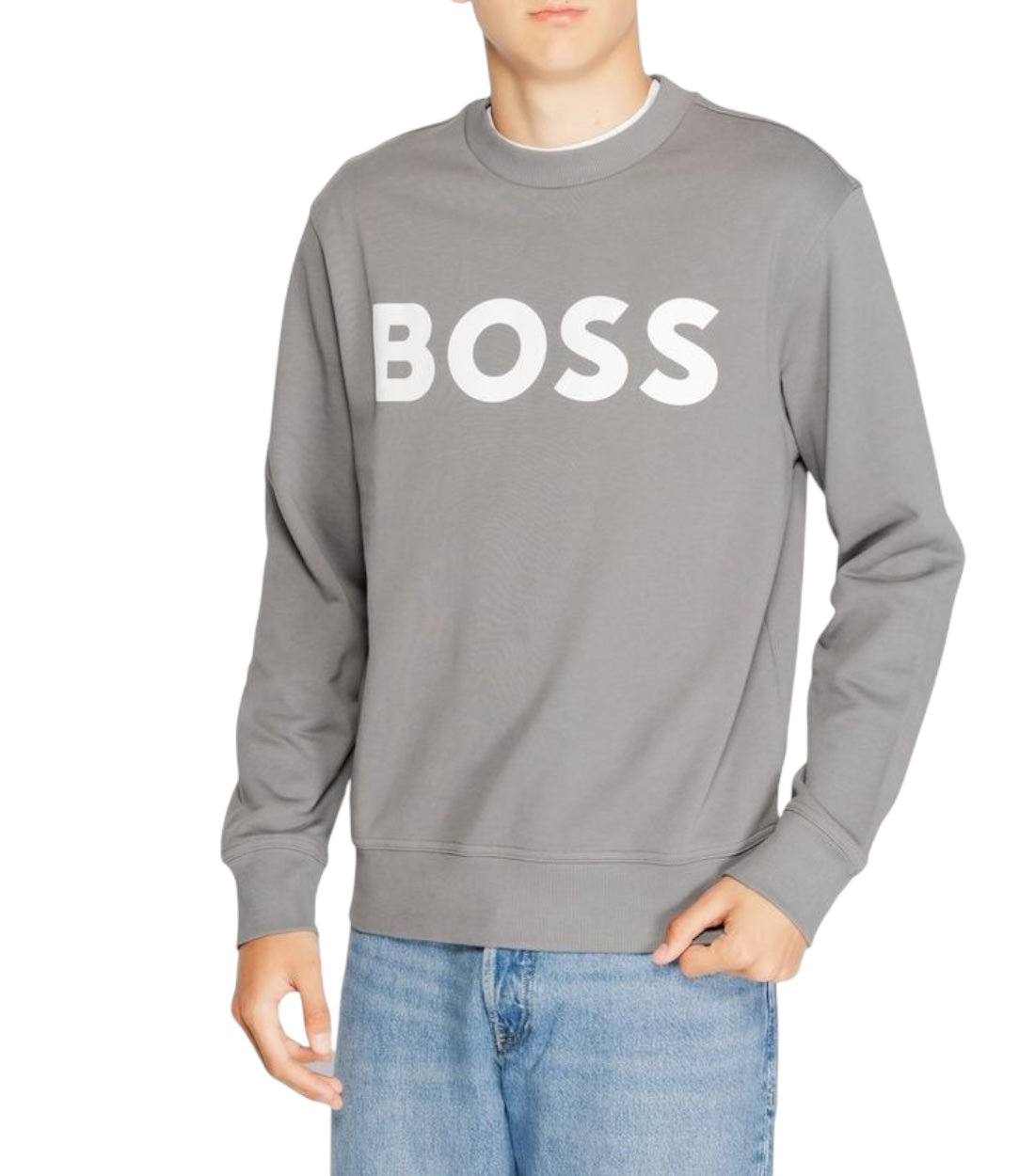 Hugo Boss Grijs Katoenen Bold Trui