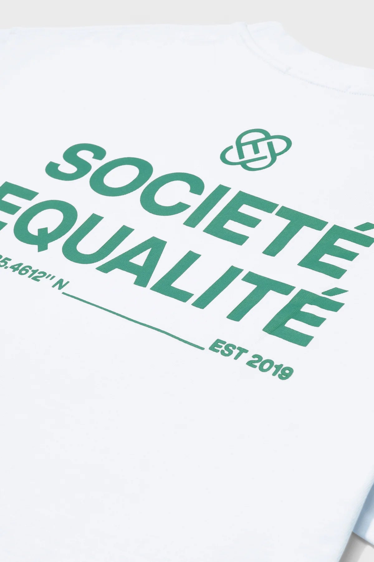 Equalite Societe Oversized Tee Wit / Groen