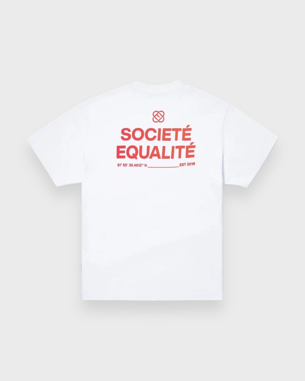 Equalite Societe Oversized Tee Wit / Rood