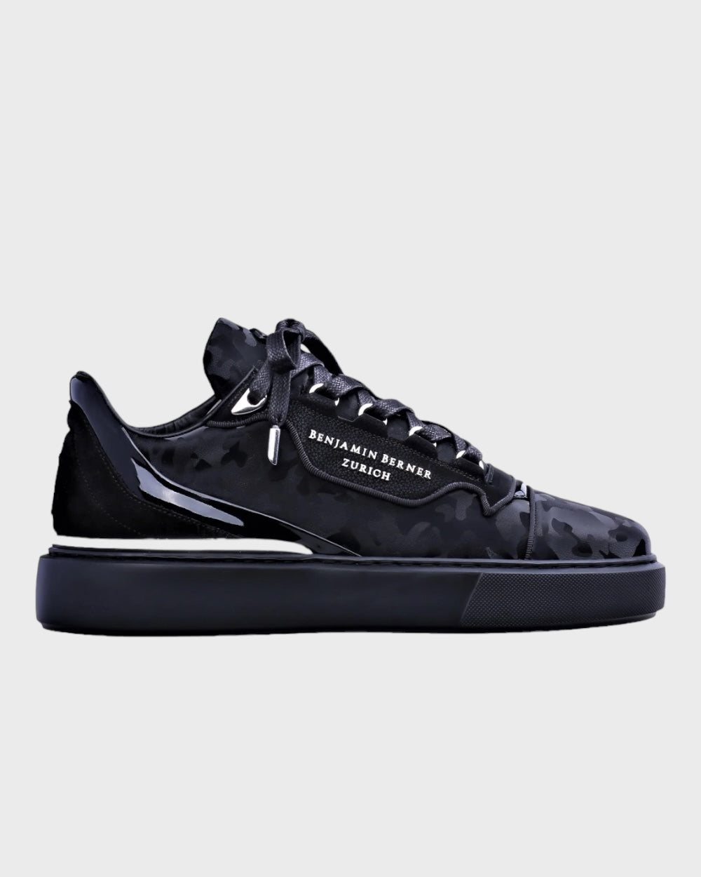 Benjamin Berner | Raphael Low Top Reflective Camouflage Zwart