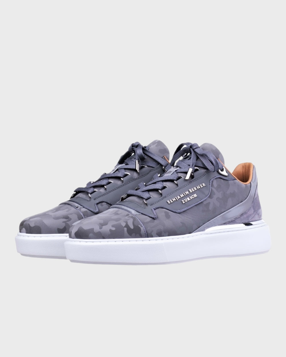 Benjamin Berner | Raphael Low Top Reflective Camouflage Grijs