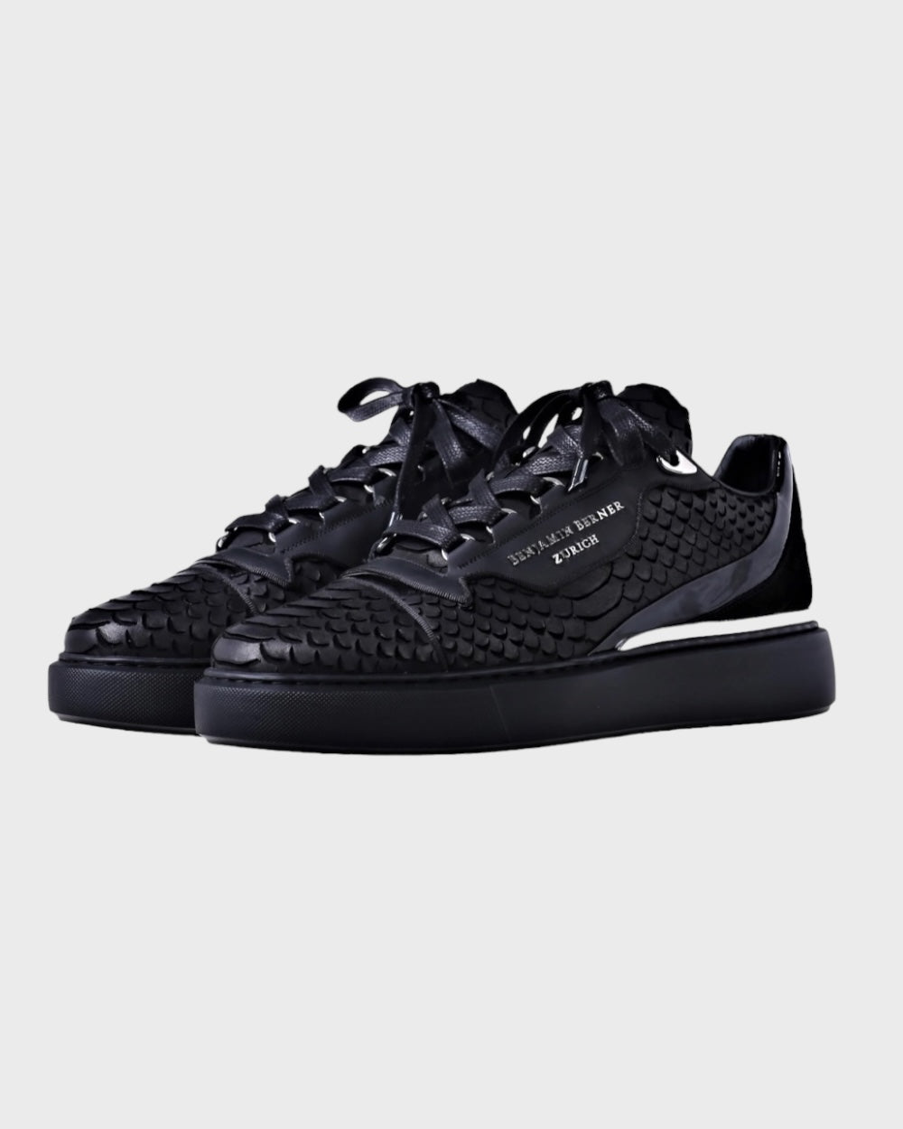 Benjamin Berner | Raphael Low Top Python Zwart