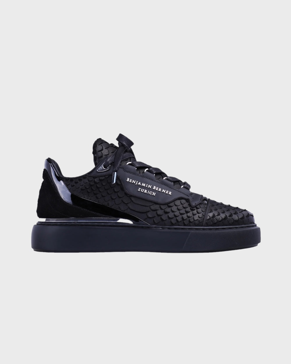 Benjamin Berner | Raphael Low Top Python Zwart