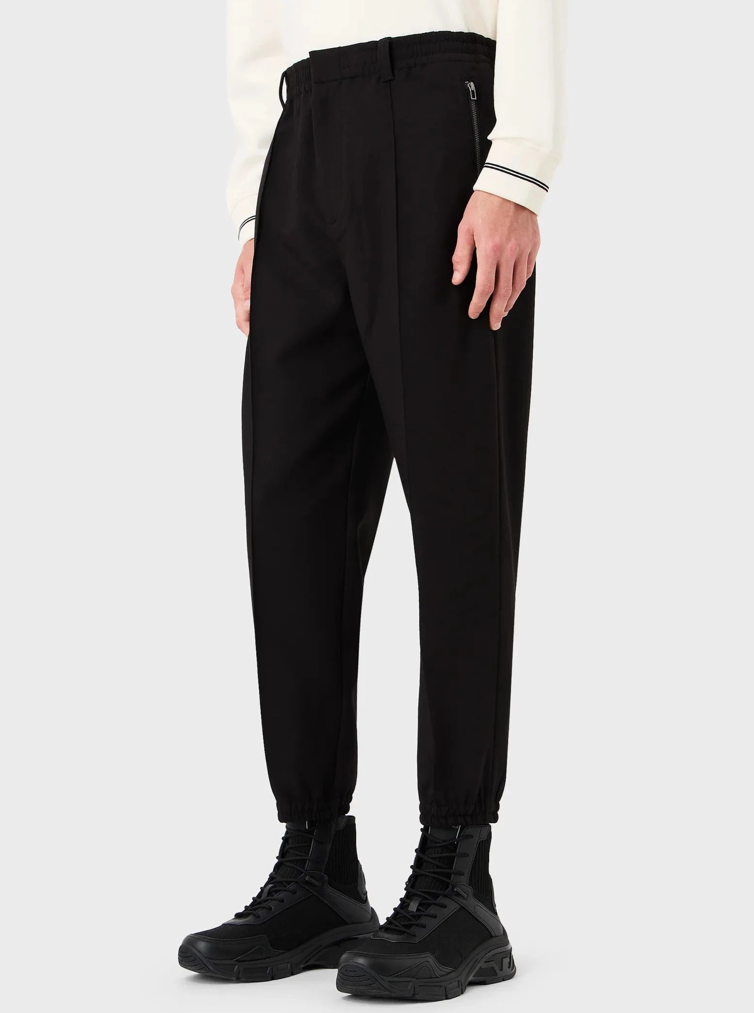 Emporio Armani Zwart Jogger Pantalon