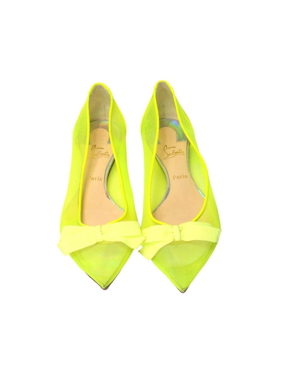 Christian Louboutin Fluro Geel Schoenen