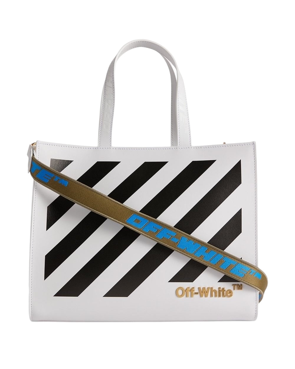 Off-White Wit Diag Hybrid Shop Crossbody Tas