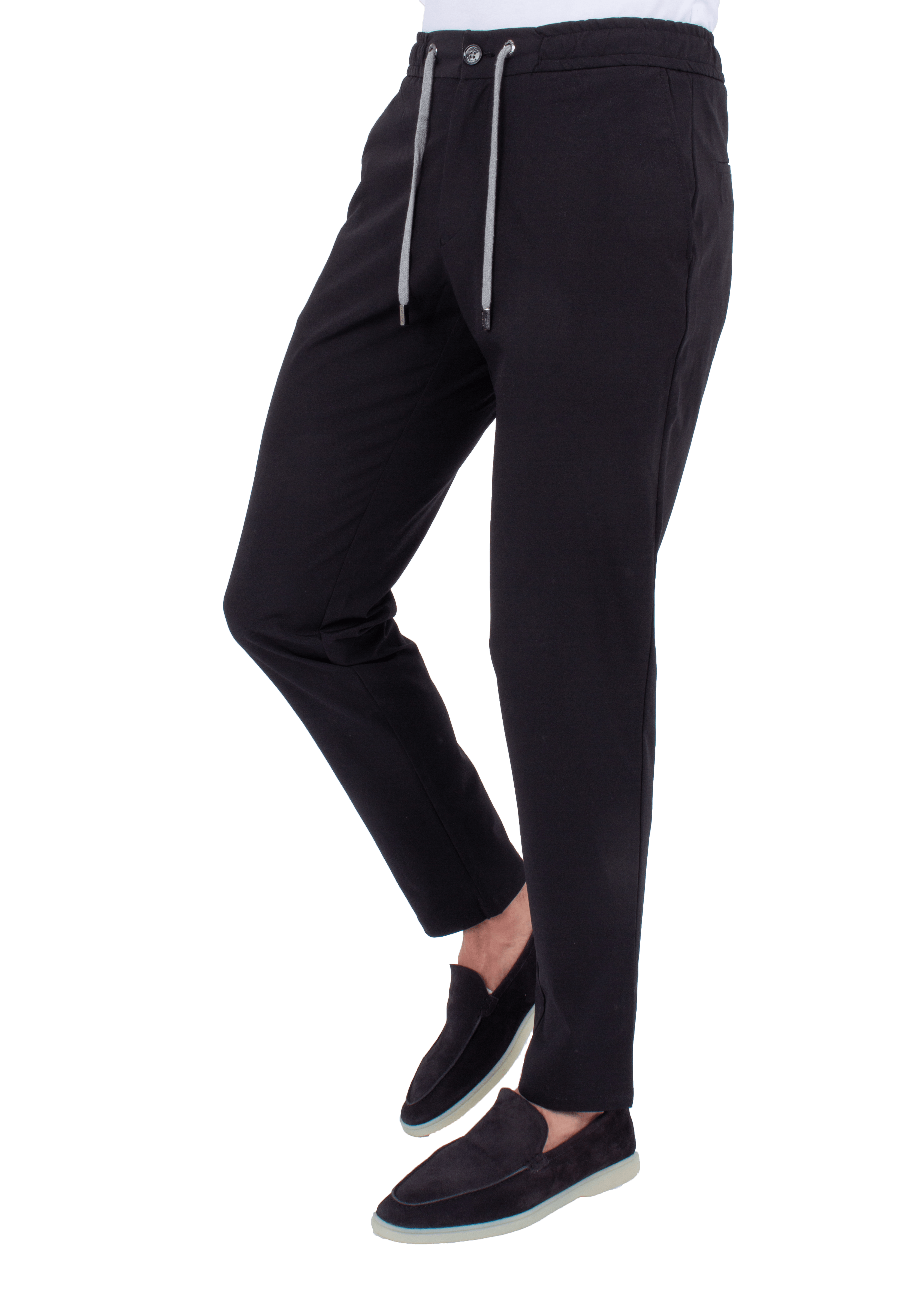 Mersino Originale Zwart Stretch Pantalon Broek