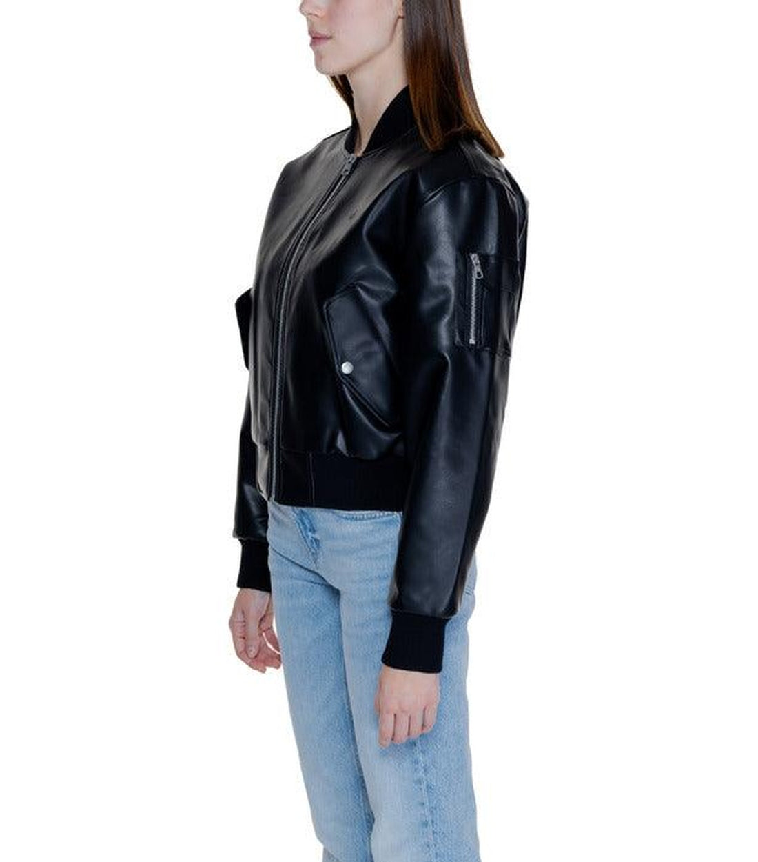 Calvin Klein Zwart Spijker Bomber Jas Dames