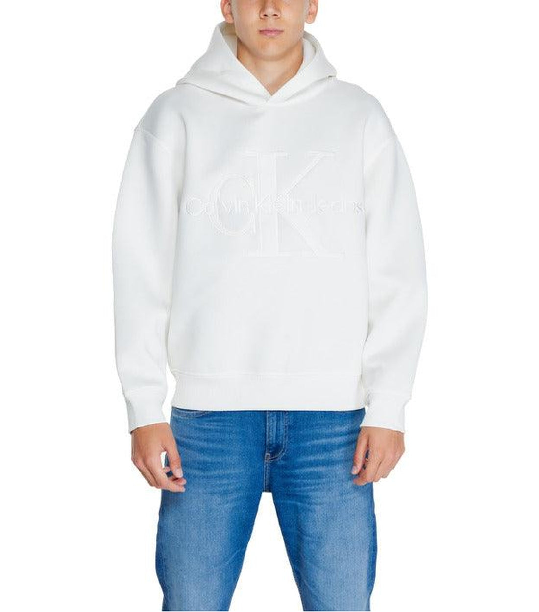 Calvin Klein Jeans Wit Blanc Hoodie