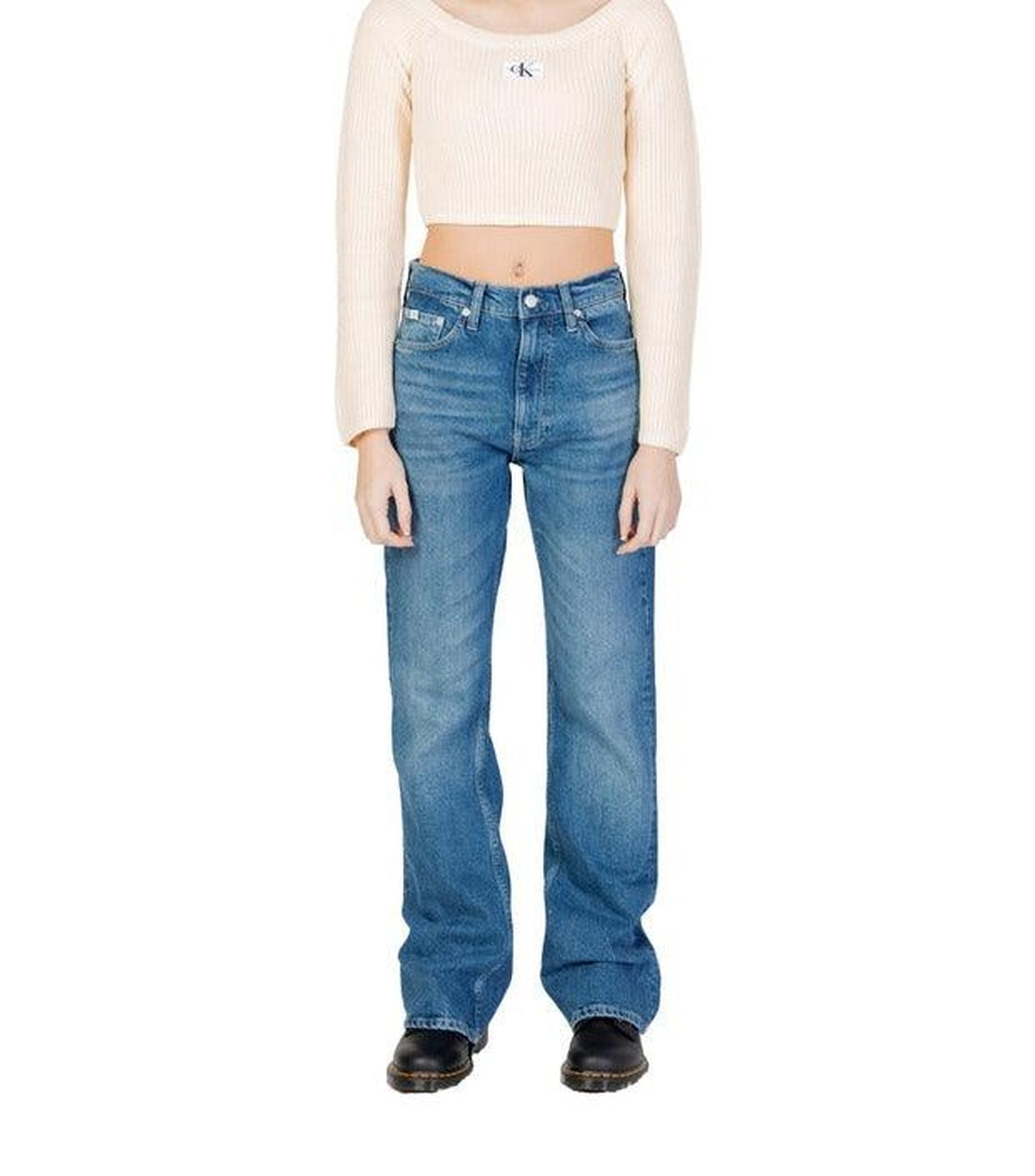 Calvin Klein Jeans Blauw Relaxed Fit Jeans Dames