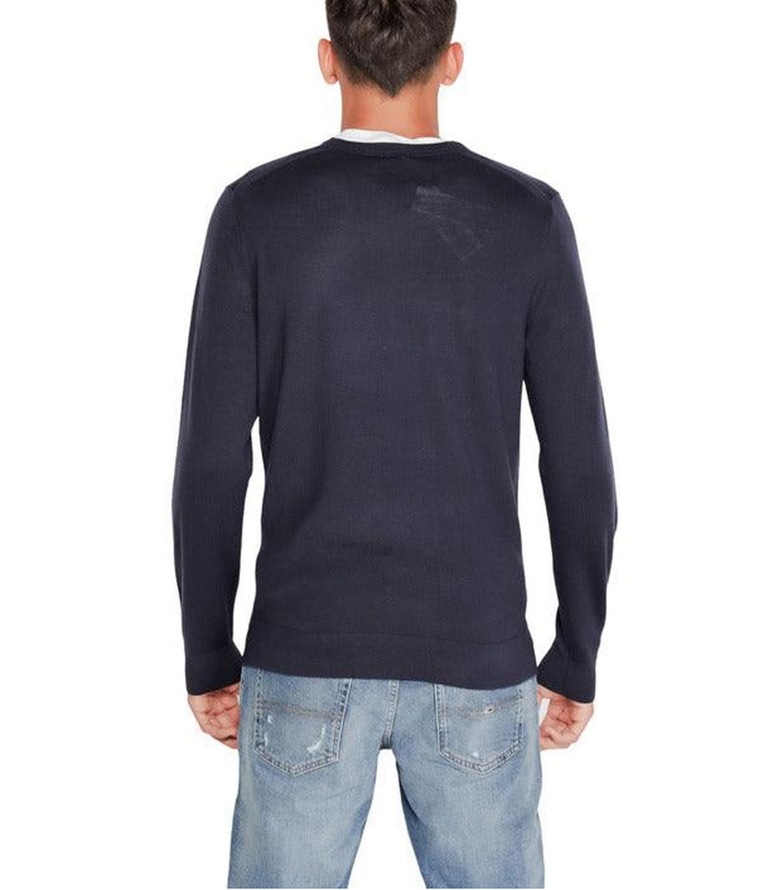 Calvin Klein Merino Crewneck Trui In Blauw