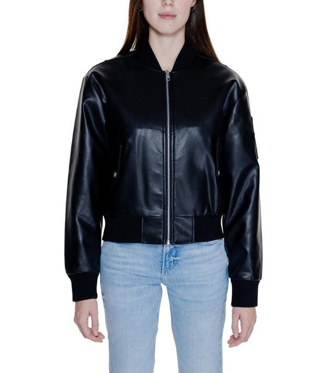 Calvin Klein Zwart Spijker Bomber Jas Dames