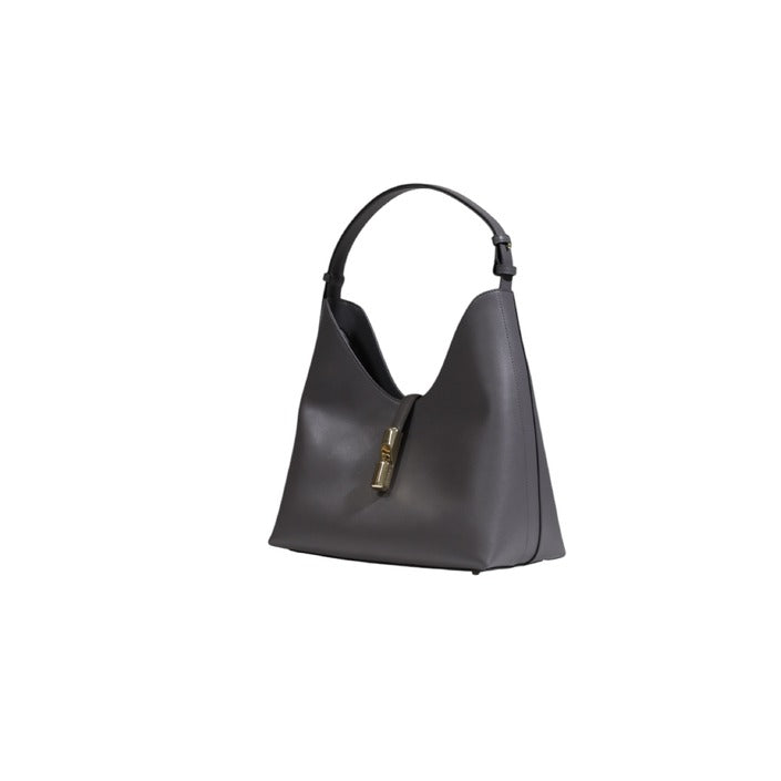 Furla Zwart Minimalistische Leren Handtas Dames