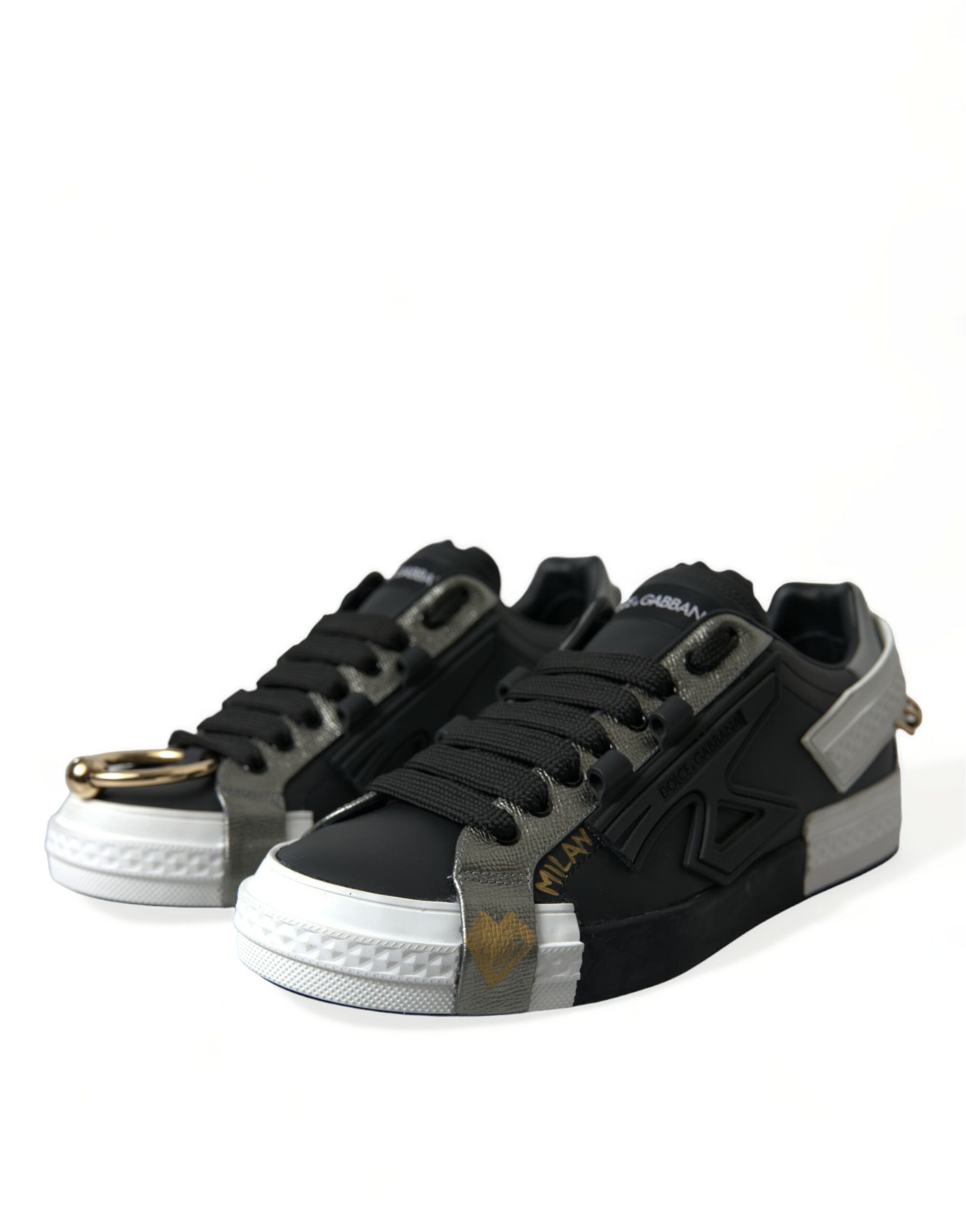 Dolce & Gabbana Zwart Portofino Sneakers