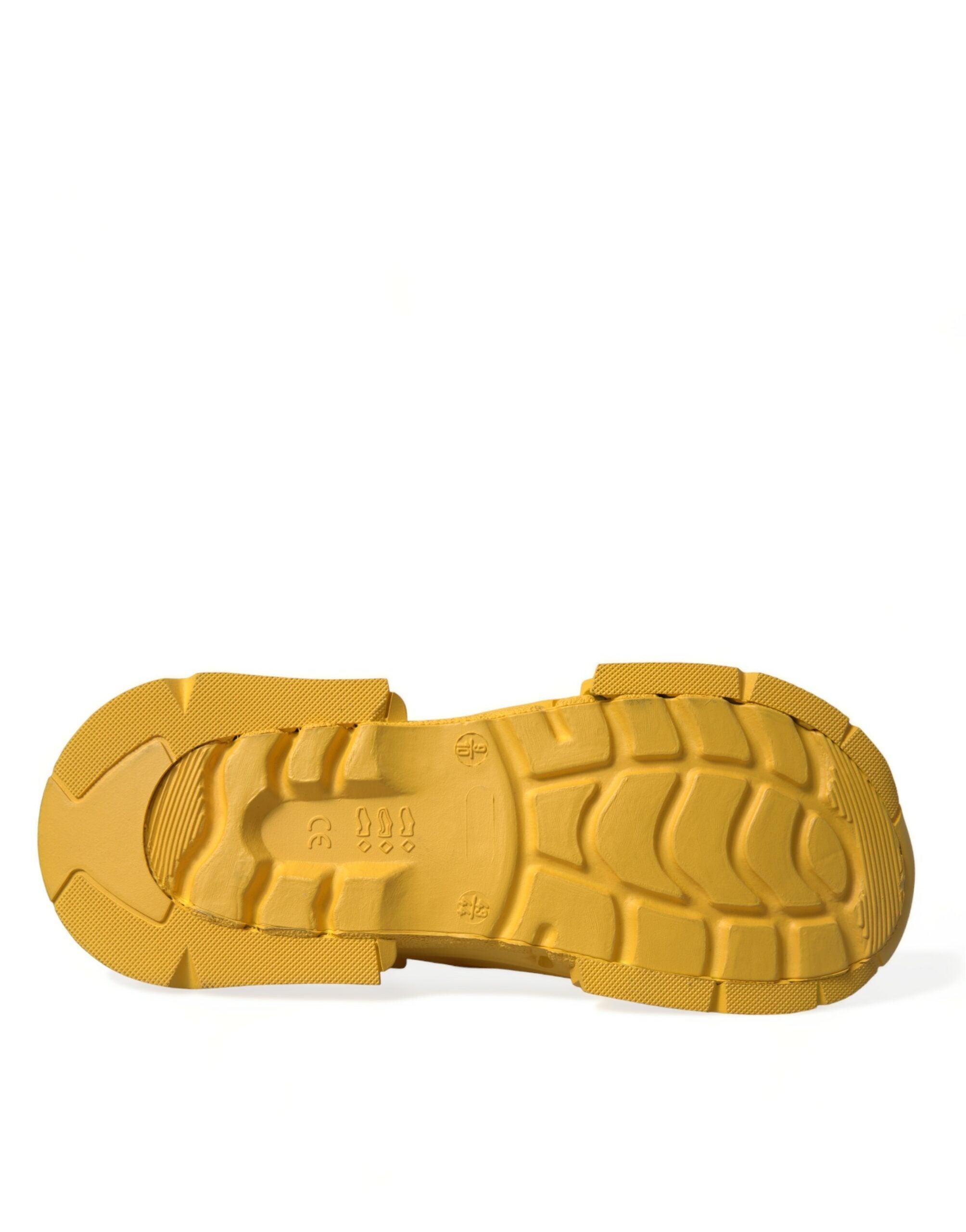 Dolce & Gabbana Geel Groen Rubber Slippers