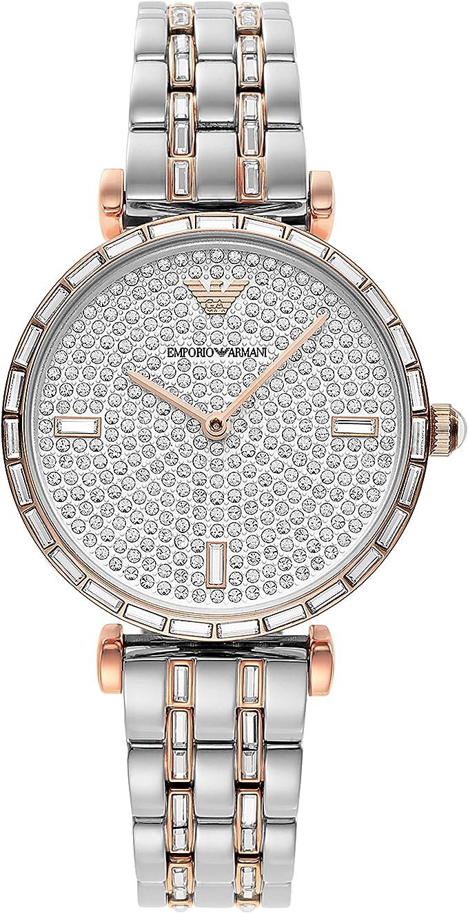 Emporio Armani Zilver Staal Quartz Dames Horloge