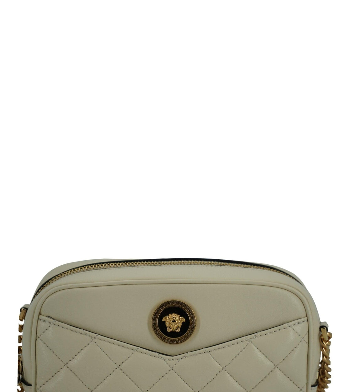 Versace Wit Lamsleren Crossbody Tas