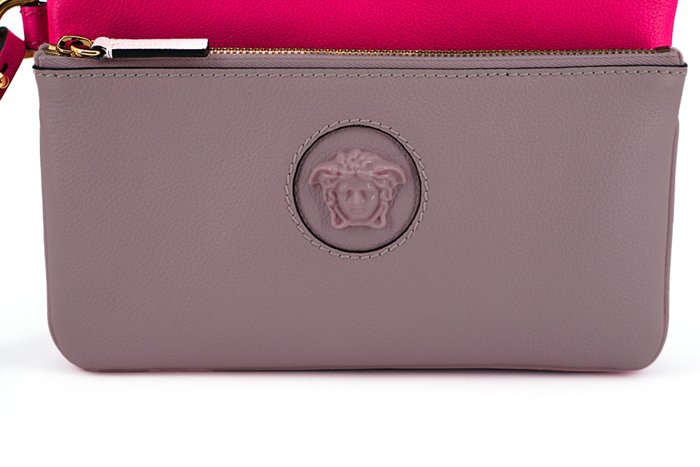 Versace Kalfsleer Pouch Tas Roze