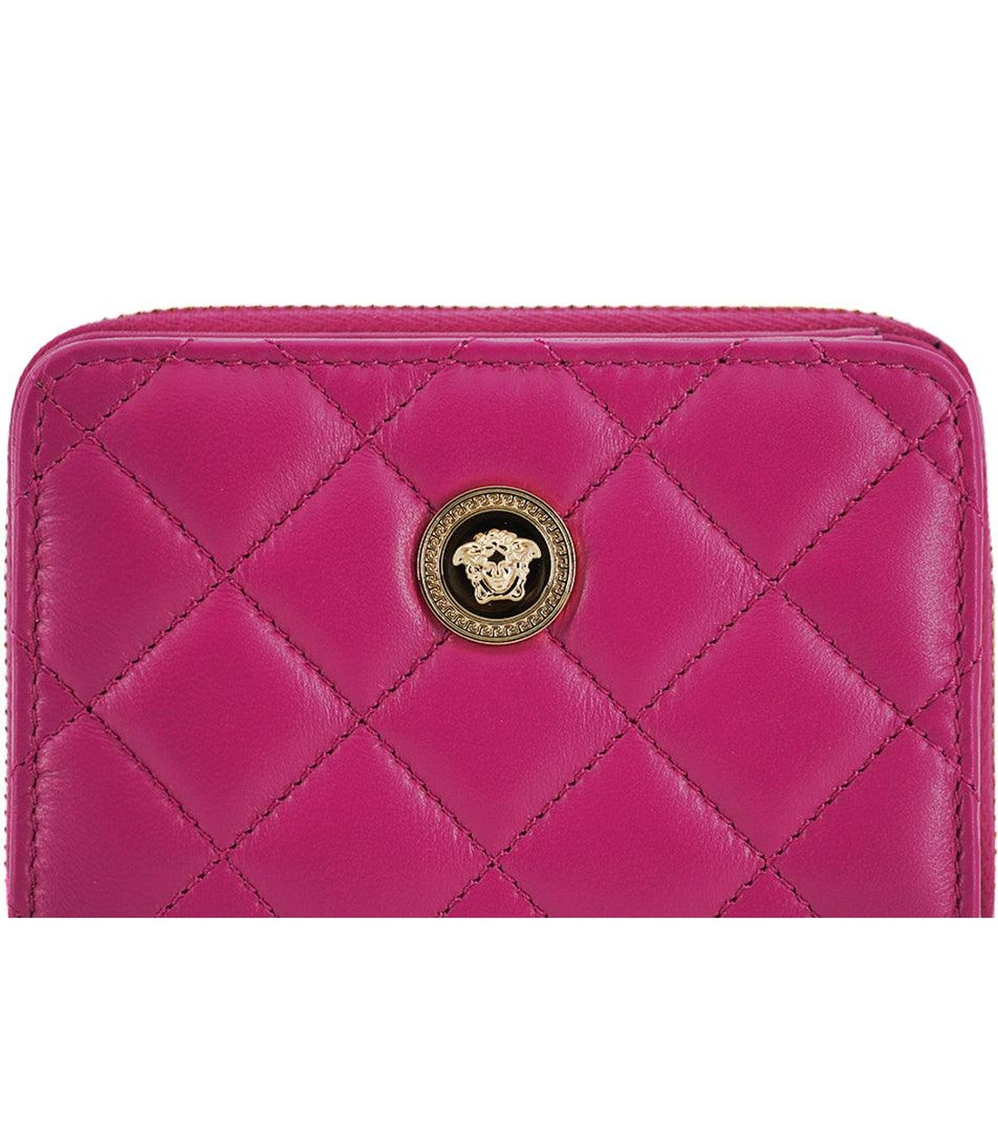 Versace Nappa Leer Bifold Portomonee Paars