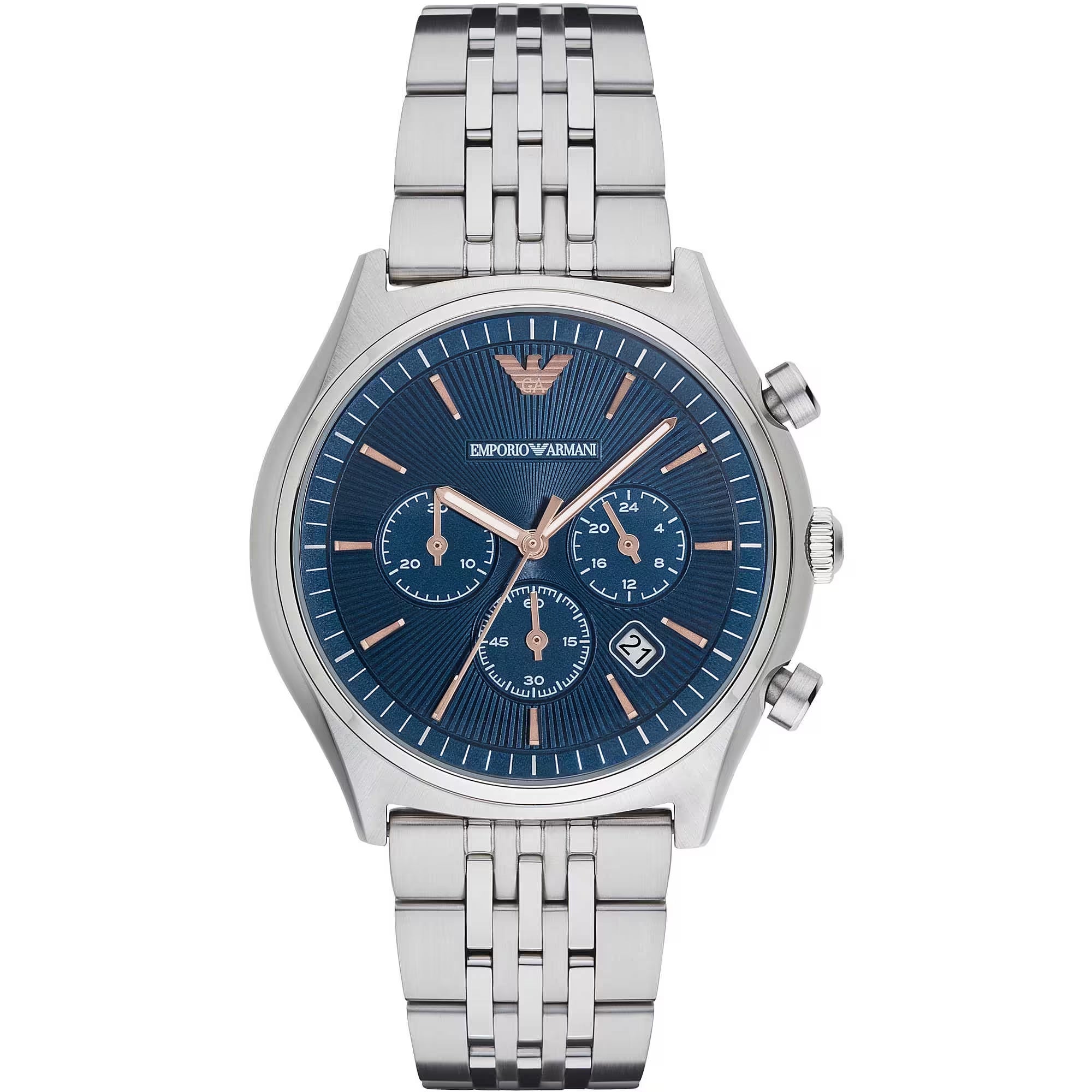 Emporio Armani Zilver Staal Chronograaf Heren Horloge